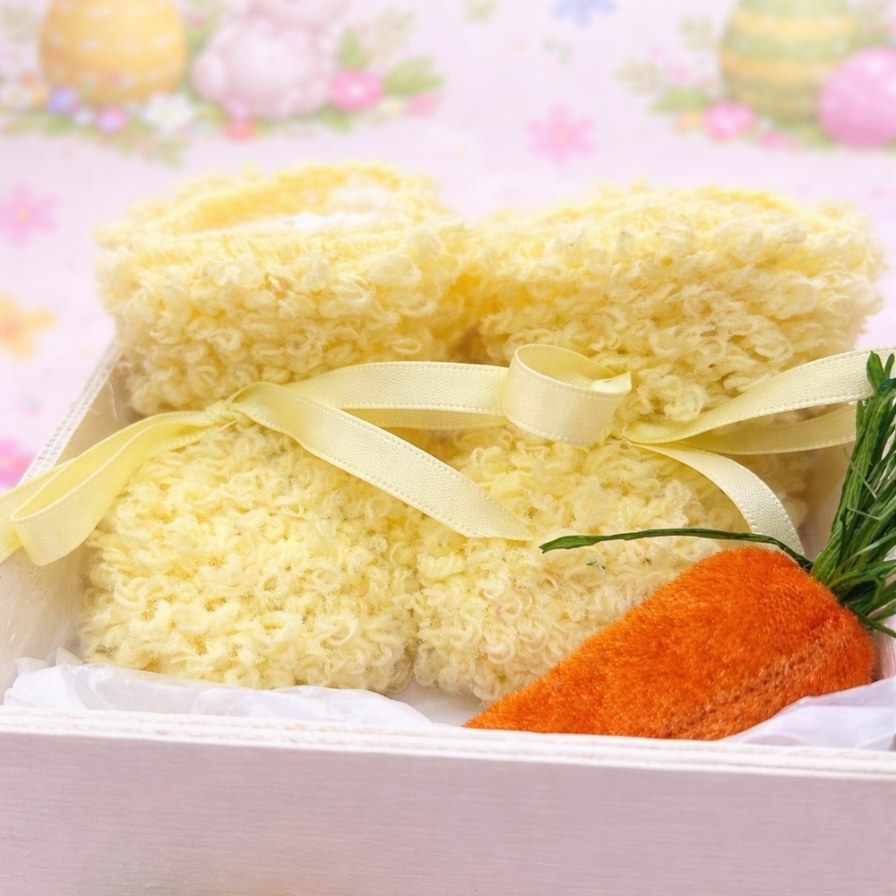 🐰 
Baby’s First Easter Gift Set – Vintage Handmade Booties